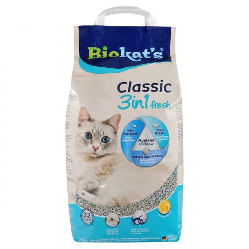 Наповнювач Biokats для котячого туалету Classic Fresh 3in1 Cotton Blossom бентонітовий 10 кг Київ - фото 4