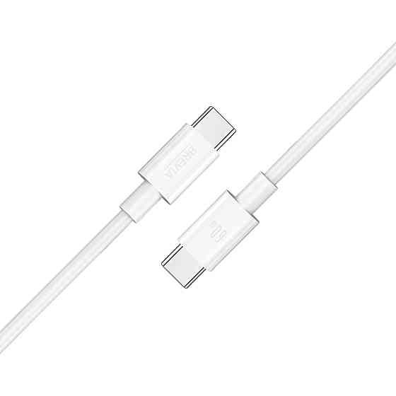 Кабель Brevia Type-C to Type-C 60W 1м, білий box (55100WCCC1) Львів