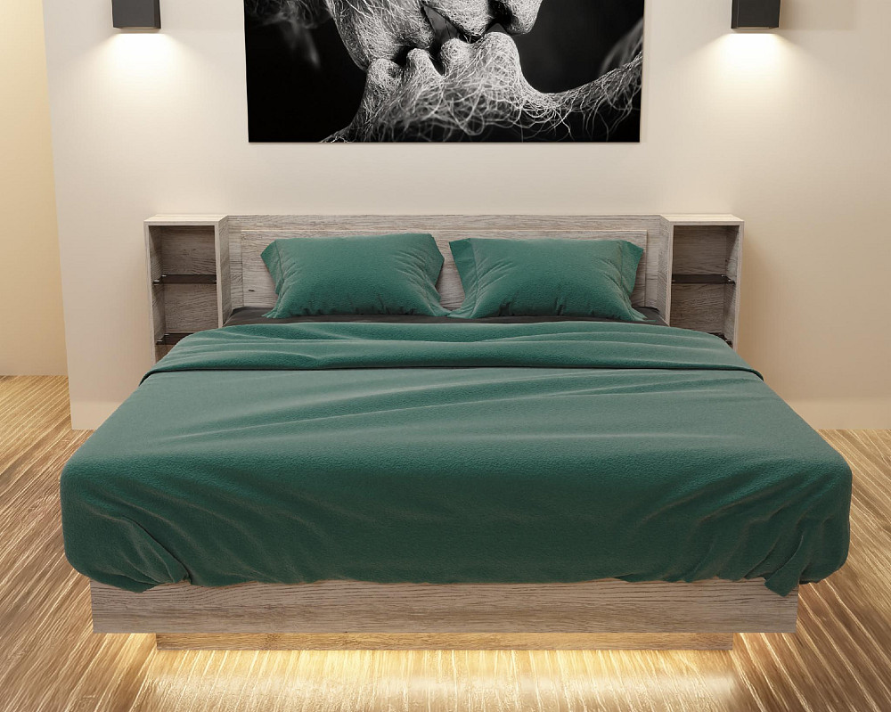 Кровать Кристалл №1 двуспальная, Самоа Димчастий, 2035х1976х850 Львов - изображение 2