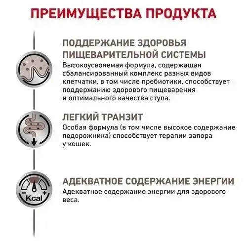 Royal Canin Gastrointestinal Fibre Response (Роял Канин Гастроинтестинал Файбер Респонс) для кошек при запорах 2 кг. Запорожье