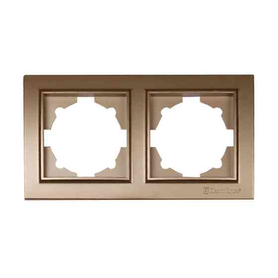 Рамка двухместная, Enzo роскошное золото Днепр