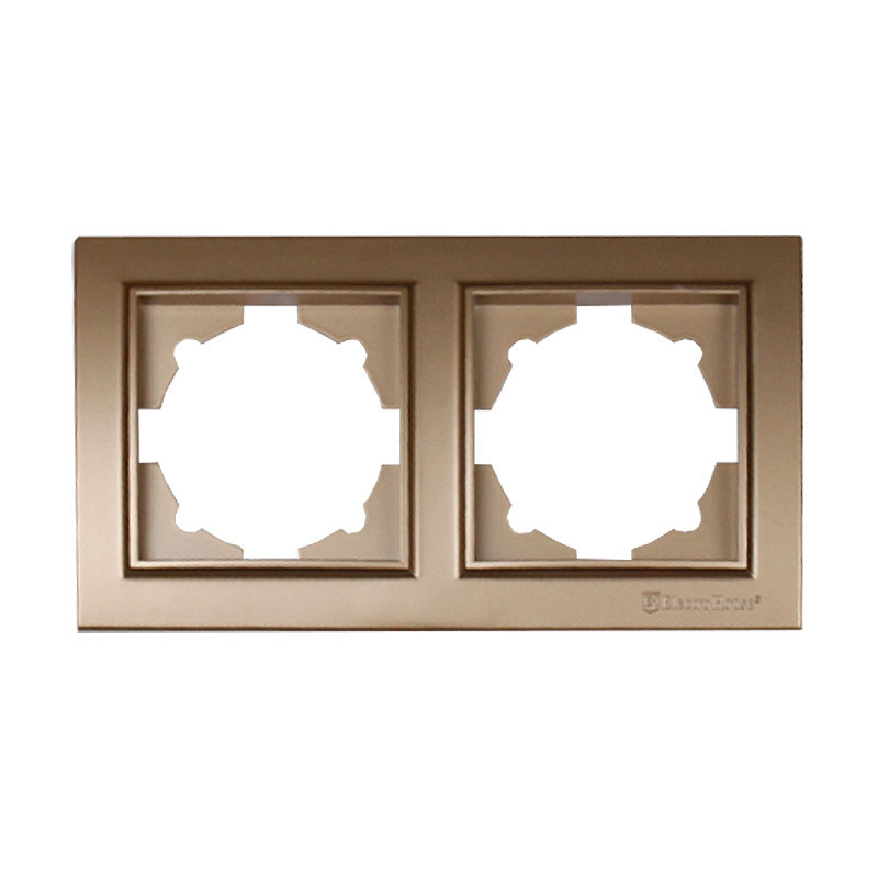 Рамка двухместная, Enzo роскошное золото Днепр - изображение 1