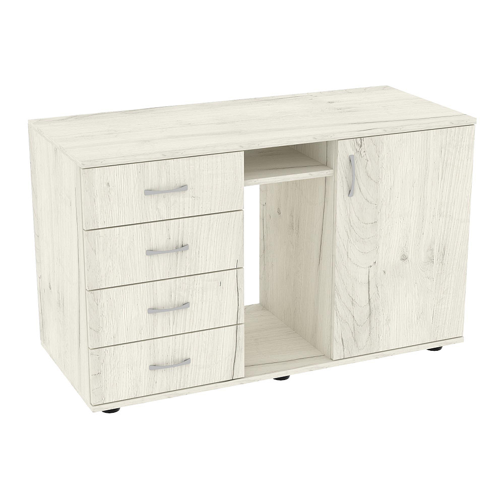 Тумба офисная Лидер, Дуб Крафт Білий, 1100/480/650 Львов - изображение 1