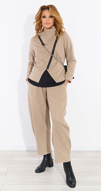 Стильний замшевий костюм зі штанами (48) Київ - фото 3