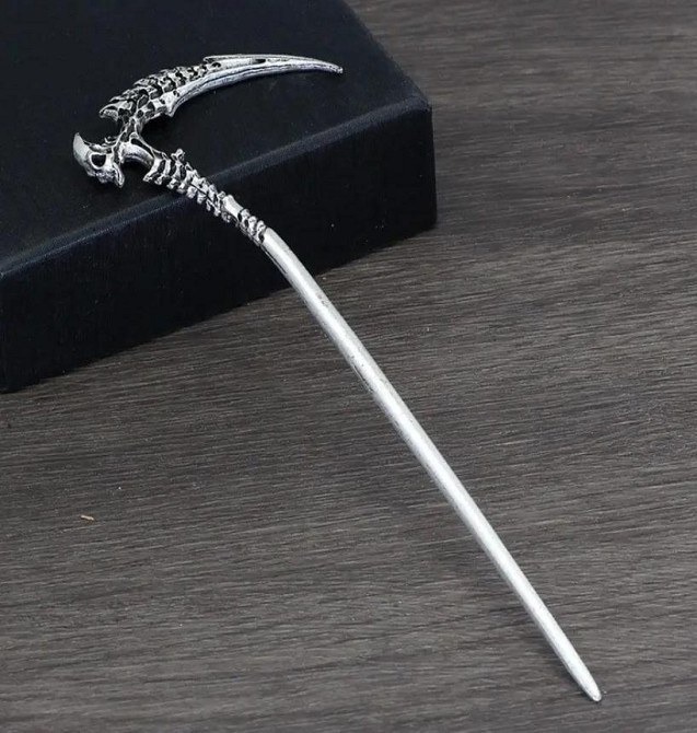 Винтажная заколка с черепом – заколка для волос из сплава, украшение для волос, стильные аксессуары, Киев - изображение 2