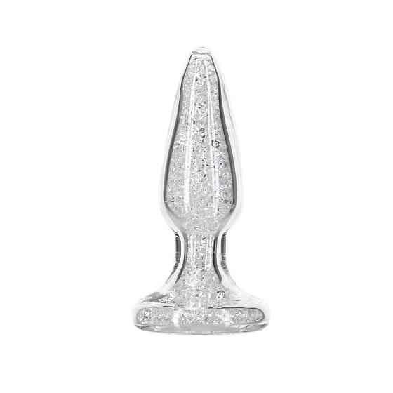 Стеклянная анальная пробка Pillow Talk Fancy Luxurious Glass Anal Plug, ⌀3,1см, вибропуля в подарок Sex Aura Киев