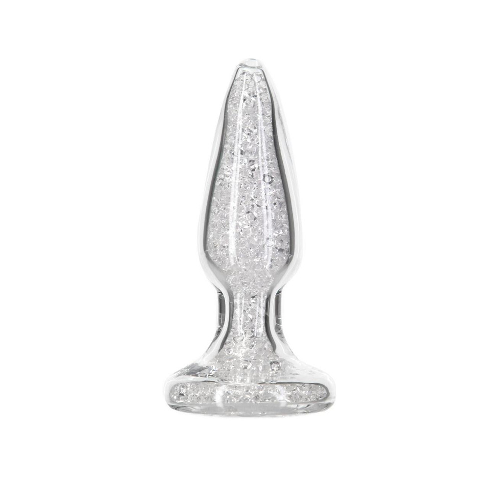 Стеклянная анальная пробка Pillow Talk Fancy Luxurious Glass Anal Plug, ⌀3,1см, вибропуля в подарок Sex Aura Киев - изображение 1
