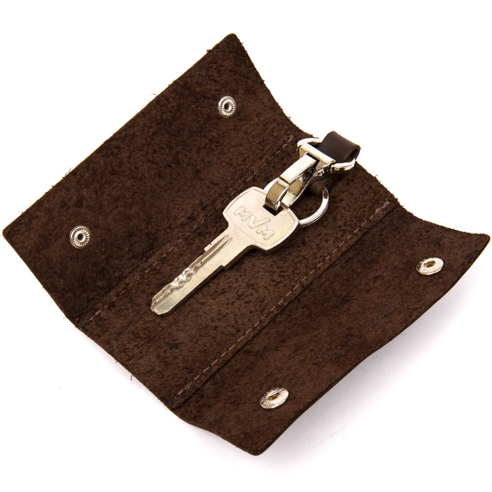 Шкіряна вінтажна ключниця GRANDE PELLE 11342 Коричневий Київ - фото 5