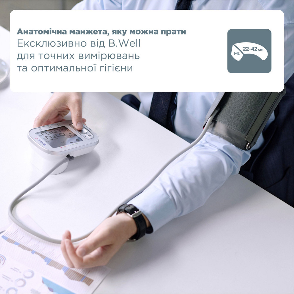 Автоматический тонометр B.Well TH-75 с функцией выявления фибрилляции предсердий (AFib), без адаптера (Швейцария) Днепр - изображение 7