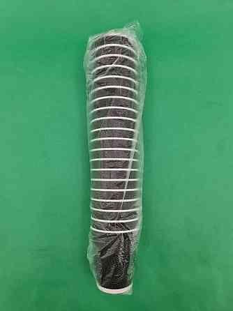 Стакан паперовий для кави та чаю 250 мл "Гофра" "Чорний" h9 (20 шт.) Харків