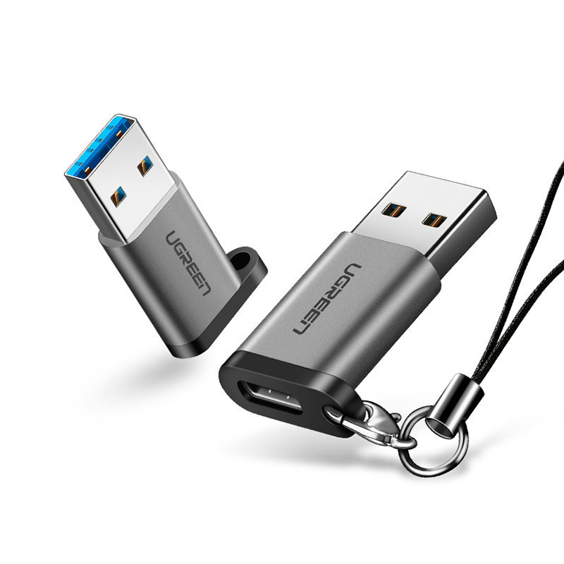Перехідник-адаптер USB 3.0 до Type-C Ugreen US276 (Темно-сірий) Миколаїв - фото 1
