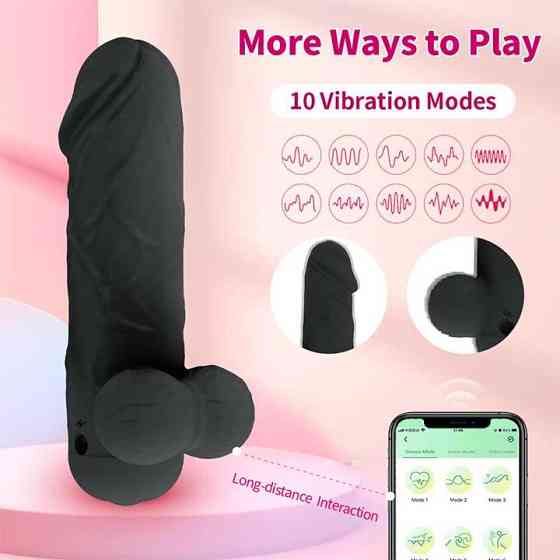 Реалістичний смарт-мінібратор для клітора Love Spouse чорний — Смарт вібратори Вінниця