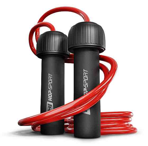 Скакалка з обтяжувачем Hop-Sport HS-F050JR червона Київ