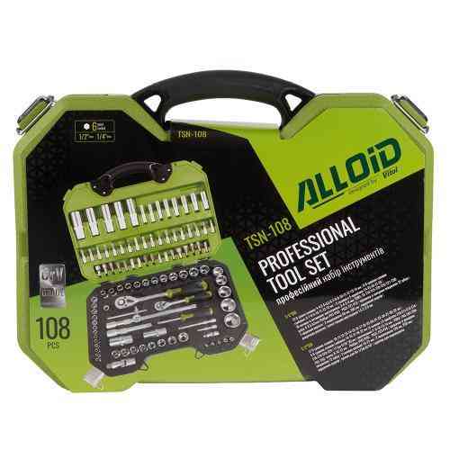 Hабір інструменту  Alloid 1/2" и 1/4" 6-гр.108 предметов (TSN-108 ) Одеса