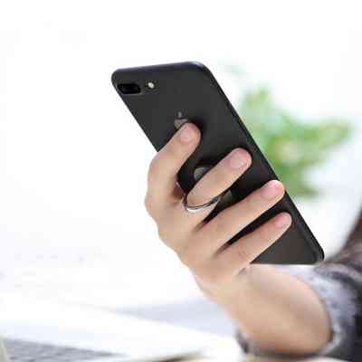 Держатель для смартфонов PowerPlant с кольцом, черный (CA910311) Винница