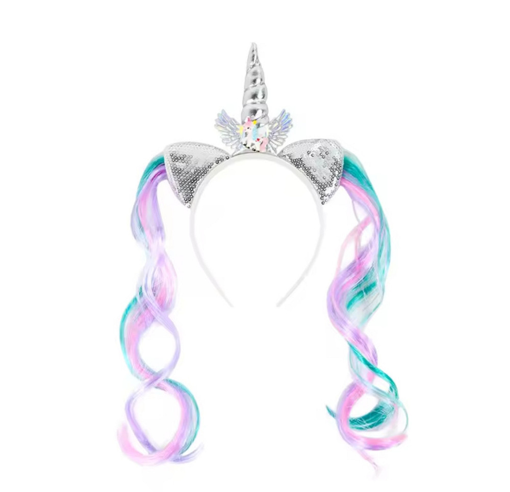 Детский обруч Единорог 12 см серебристый Киев - изображение 4