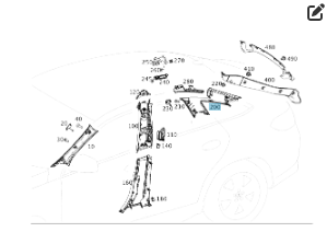 Mercedes-Benz  A2926900725 9G26 Облицювання задньої стійки С-СТІЙКА зліва GLE Coupe C292 Одеса