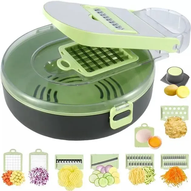 Овощерезка с контейнером Vegetable Cutter 9 в 1 Коломия - фото 1