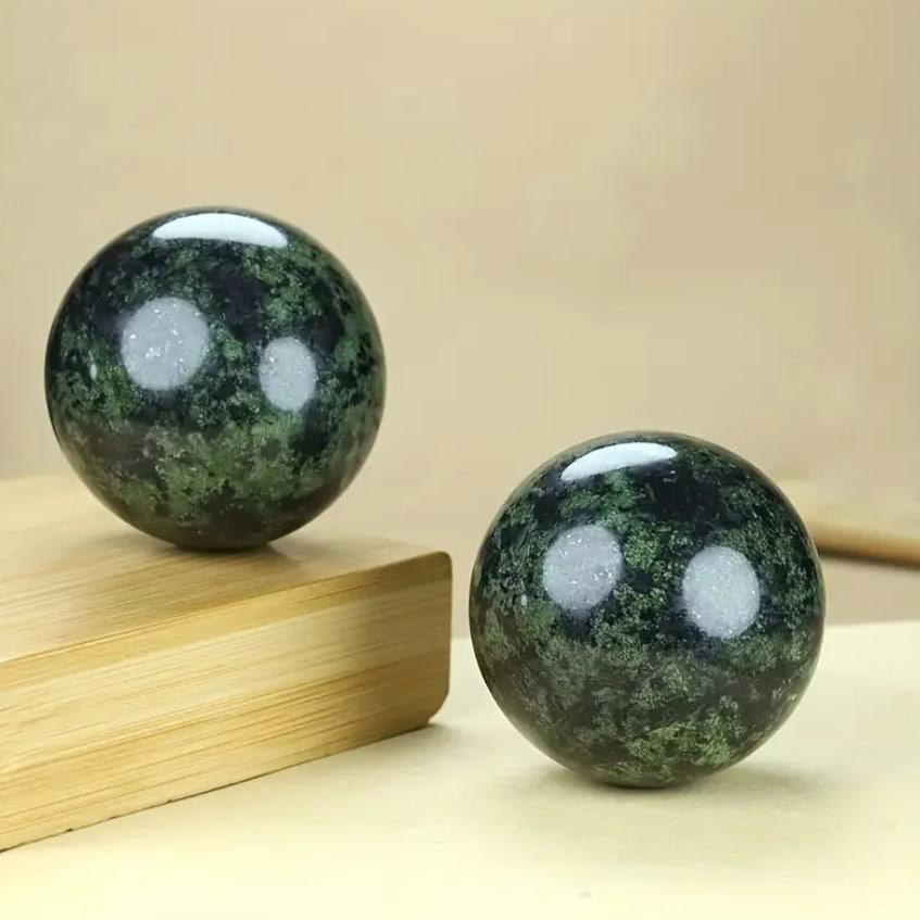 Куля з натурального серпентину (змієвика) діаметром 4 см 1 шт. Київ - фото 1