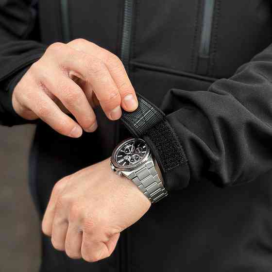 Черно-серая демисезонная мужская куртка L с капюшоном Pobedov Setup Киев