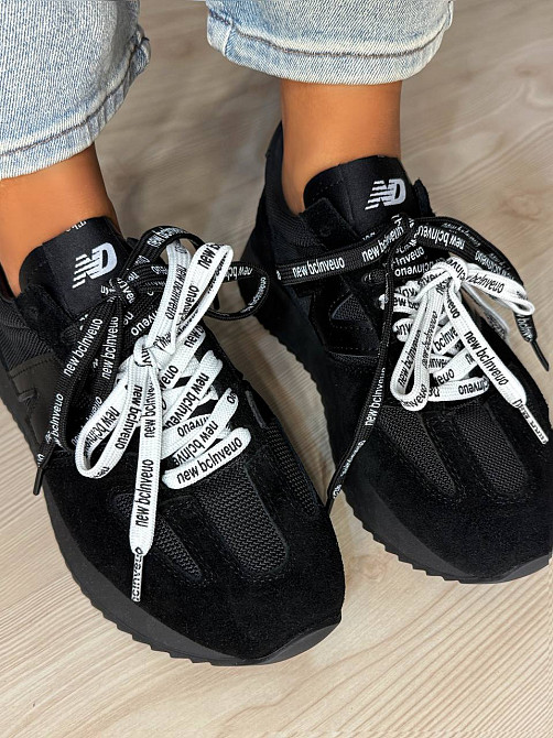 Кросівки жіночі Hengji 23-1 комбіновані замша з сіткою подвійний шнурок чорні, 41, 25,5 см Київ - фото 7