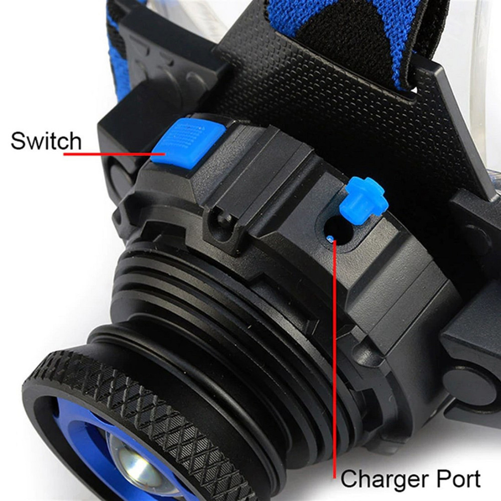 Налобный военный фонарь с перезарядкой Q5 BLACKWATTON WT-121 дальностью на 250-300 метров с 3 режимами Каменец-Подольский - изображение 5