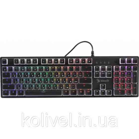 Клавіатура ігрова механічна A4Tech Bloody S510R, червоні світчі, RGB підсвічування клавіш, USB (S510R Bloody Киев
