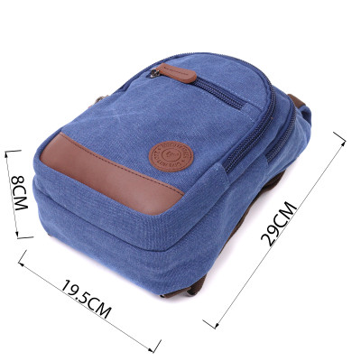 Сумка Vintage Для мужчин через плечо с уплотненной спинкой Синяя (22176) Винница - изображение 7