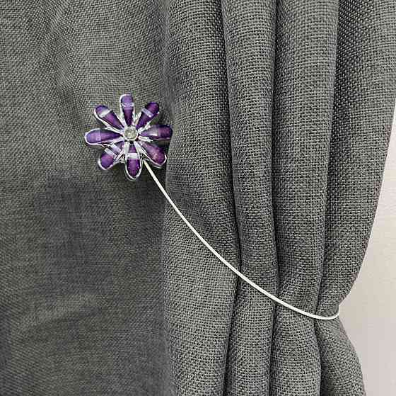 Магніти для штор та гардин "Квітка" набір 2 шт Фіолетовий (81-247) Київ