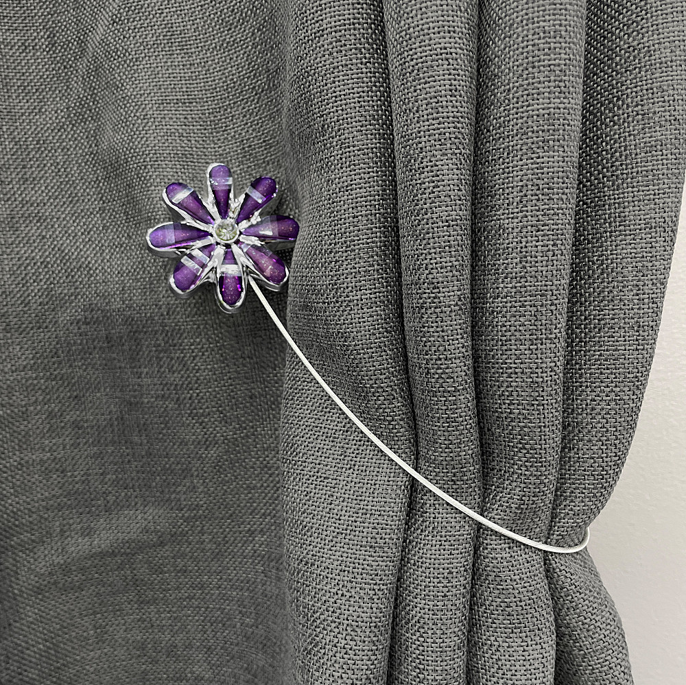 Магніти для штор та гардин "Квітка" набір 2 шт Фіолетовий (81-247) Київ - фото 4