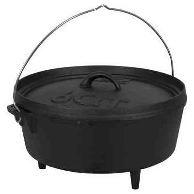 Котел туристичний Bo-Camp Dutch Oven Cast Iron 31 cm / 5 L Black (2122410) (DAS303290) Вінниця