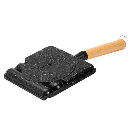 Прямокутна антипригарна сковорода на 3 секції чорна Київ