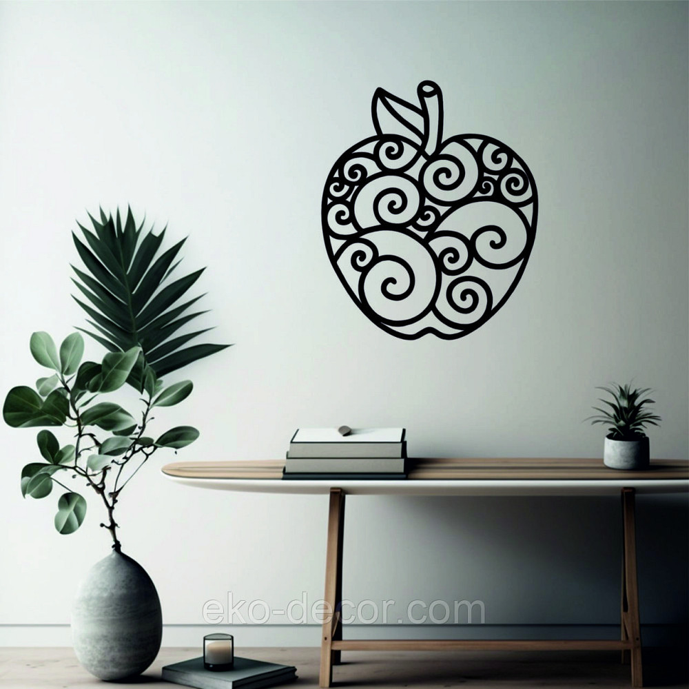 Декоративное настенное Панно «Яблоко» Декор на стену 110*92 см, Черный Киев - изображение 6