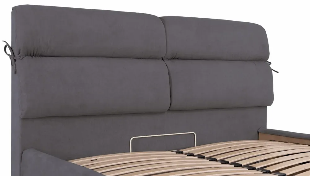 Кровать Двуспальная Edinburgh VIP 180 х 190 см Мисти Dark Grey С дополнительной металлической цельносварной рамой Темно-серый Киев - изображение 5