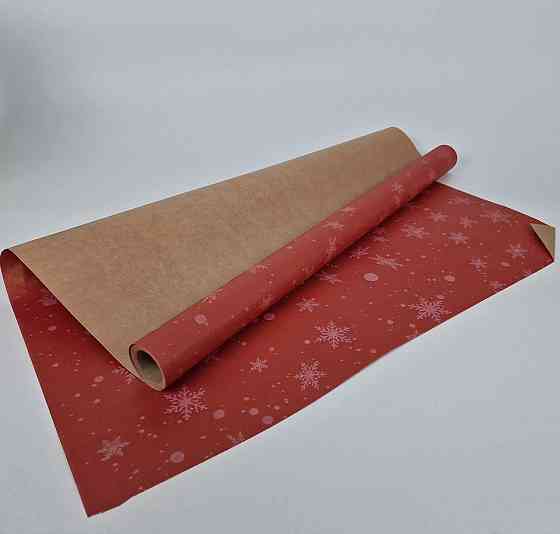 Рулон 8 м бумага подарочная с печатью (38) для цветов (h680) Н.Год №3 (1 шт) Харьков