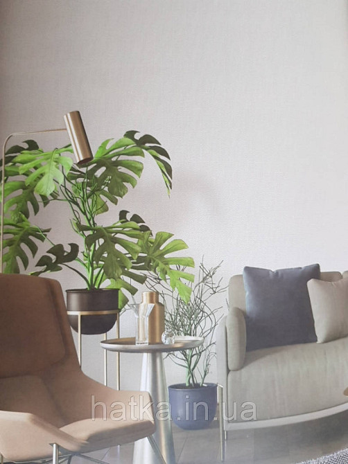 Обои виниловые на флизелине AdaWall Beta1.06х10 однотонные под ткань полоски елочка белые молочные 1104-1 Киев - изображение 1