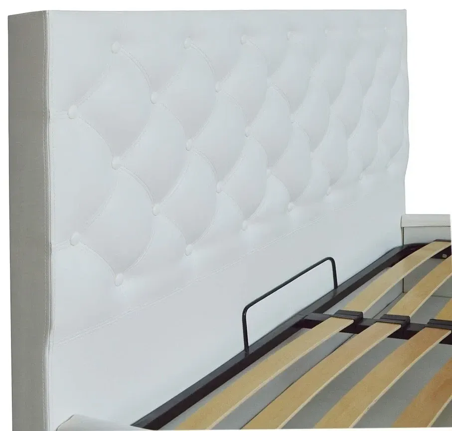 Ліжко Двоспальне Bristol Comfort 180 х 200 см Boom 01 З підйомним механізмом та нішою для білизни Білий Київ - фото 3