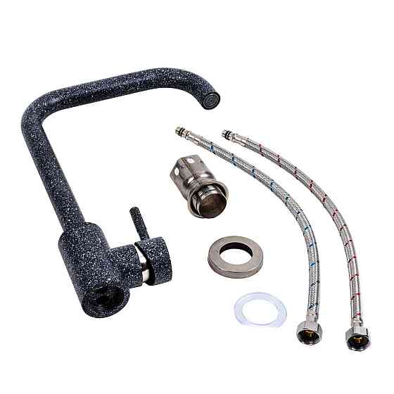 VALESO Комплект: Мийка SELENA 7950 графіт + Змішувач NS02A графіт + Сифон 1041 Киев