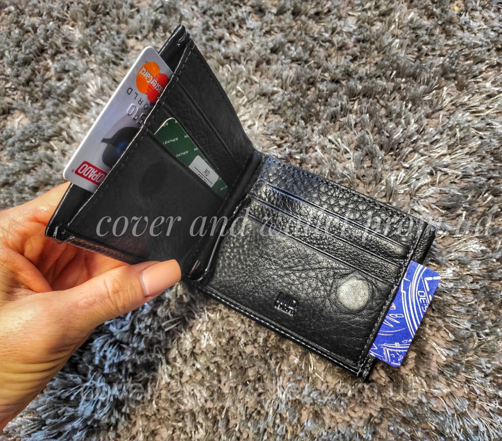 Стильное кожаное мужское портмоне с зажимом на магнитах Marco Coverna MC 22-555 Киев - изображение 14