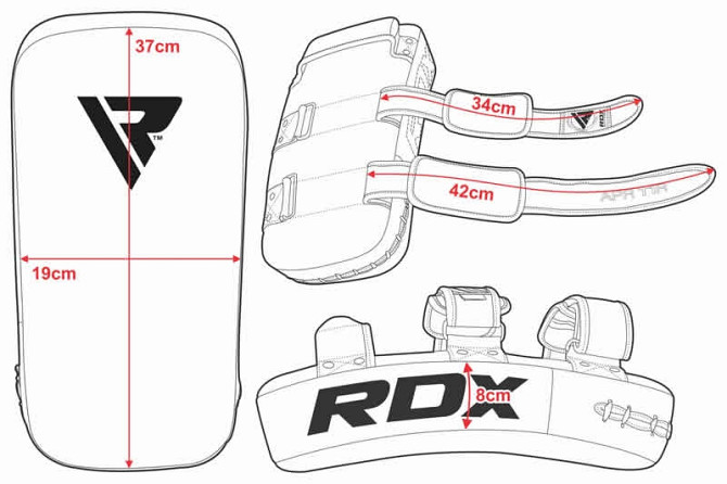 Пади для тайського боксу RDX Red (2шт) Кам'янське - фото 9