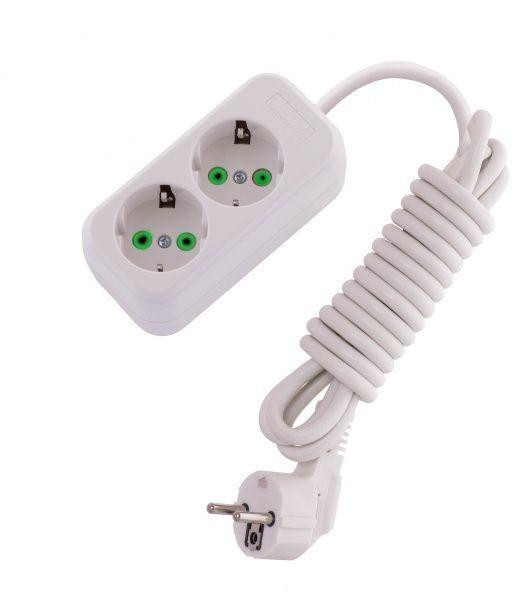 Подовжувач LETITIA із заземленням 2 входи 2 метри Харків - фото 1