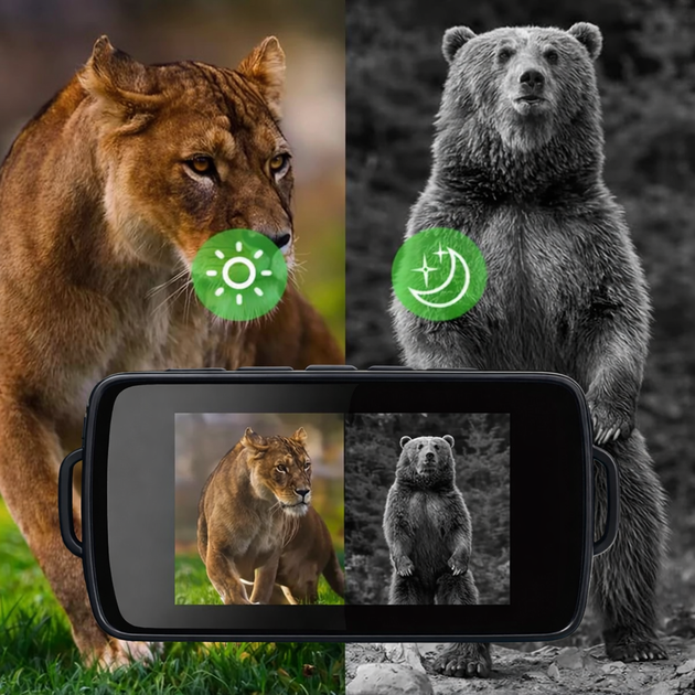 Монокуляр нічного бачення Ermenrich NS100 2.0 версія (до 300 м) Чорний Вінниця - фото 14