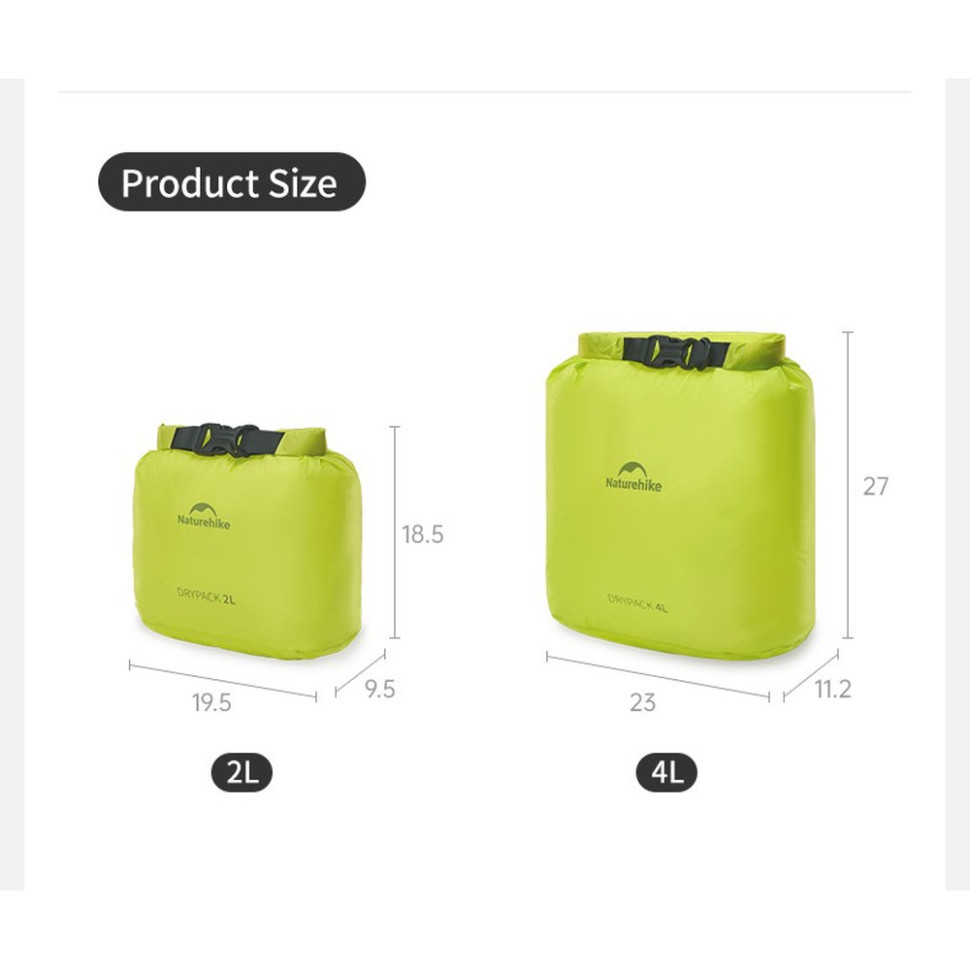 Гермомішок Naturehike CNK2550XB012, 2 л, жовтий Київ - фото 3