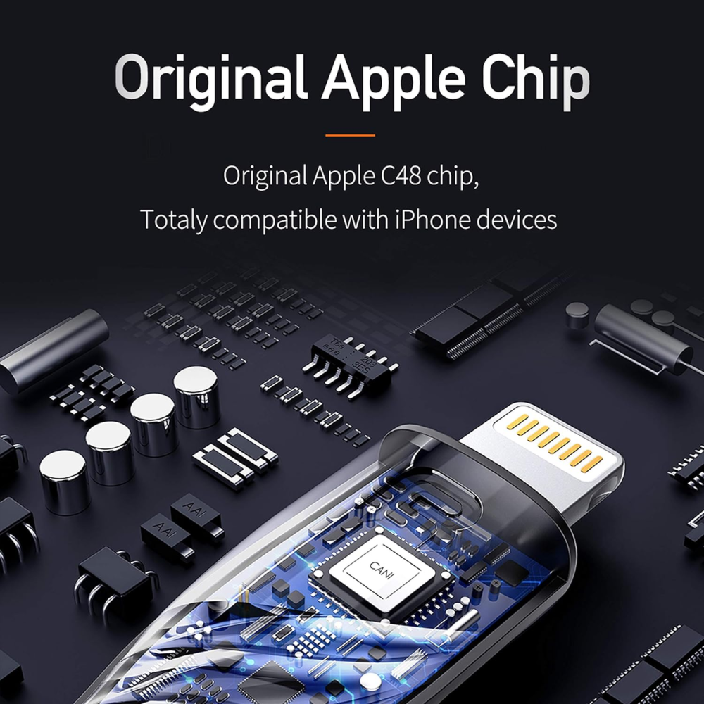 Зарядний кабель USB Type-C з нейлоновим плетенням, сертифікований MFi, кабель Apple Lightning, швидка зарядка (швидше в 2,5 рази) Київ - фото 3
