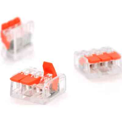 Соединитель кабеля 3-pin аналог WAGO K221-413, 15штпак Voltronic (K221-413/15) Винница