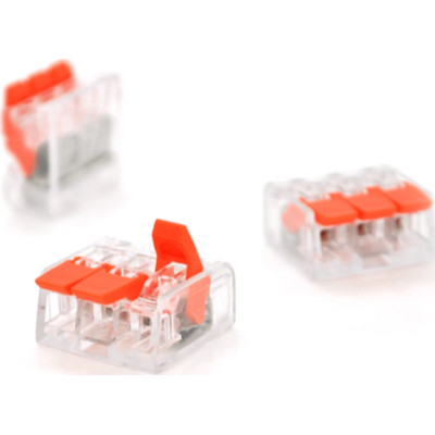 Соединитель кабеля 3-pin аналог WAGO K221-413, 15штпак Voltronic (K221-413/15) Винница - изображение 1