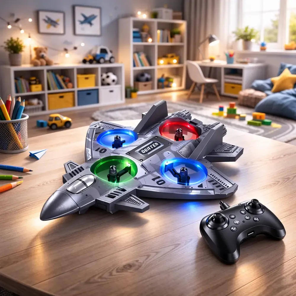 Самолет истребитель на радиоуправлении, с подсветкой, от USB, CZ35 / Радиоуправляемый самолет / Самолет на пульте / Коломыя - изображение 1