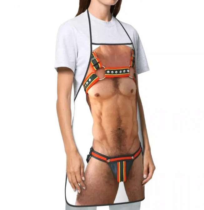 Прикольный фартук для мужчин 72 на 52 см разноцветный Киев - изображение 9