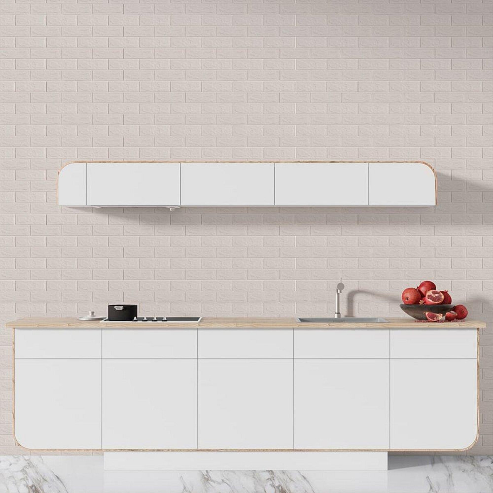 3D панель самоклеюча 700х770х5мм цегла Білий (001-5) SW-00000029 Київ - фото 5