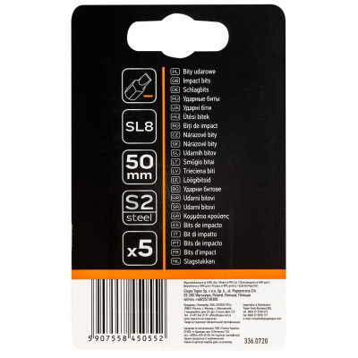 Набор бит Neo Tools ударных S2, 50 мм, SL8-5 шт. (09-582) Винница - изображение 3